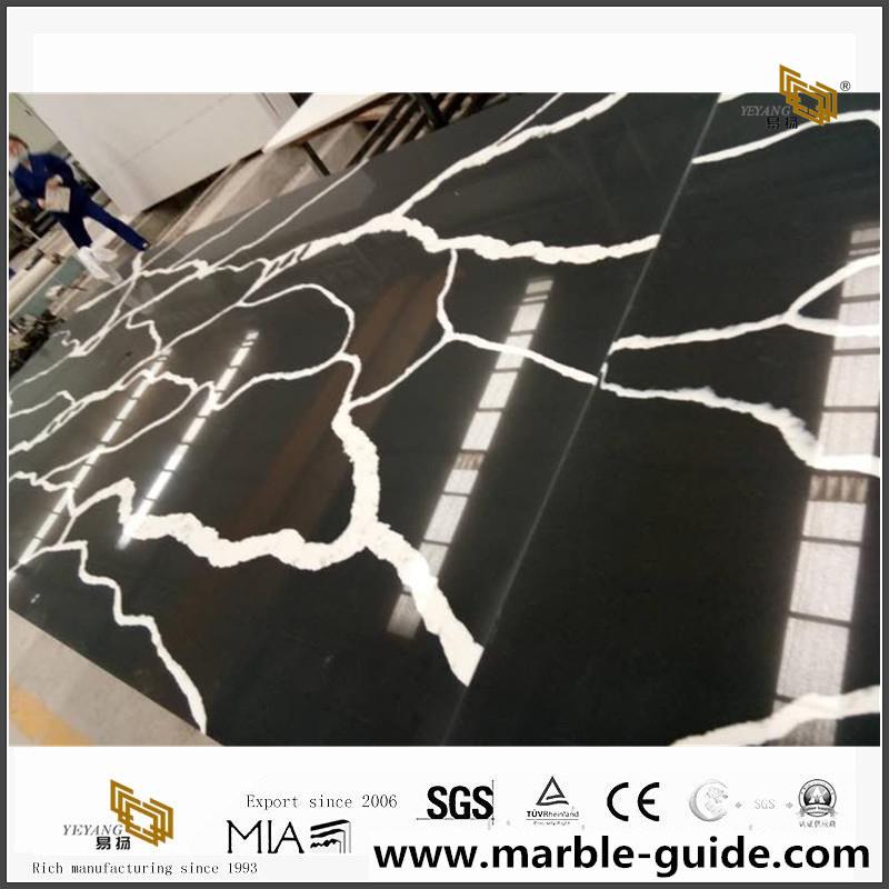 Calacatta Black Quartz Slabs 2