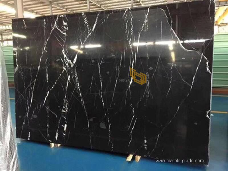 3cm Nero Marquina Marble Slab In Stock 2