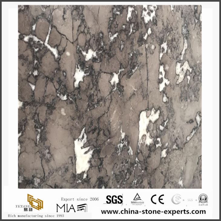 White Cloudy Gray Marble Stone For Kitchen Countertops And Tile Design
