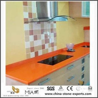아름 다운 다른 사용자 정의 어두운 오렌지 석 영 싱크대 욕실 및 주방