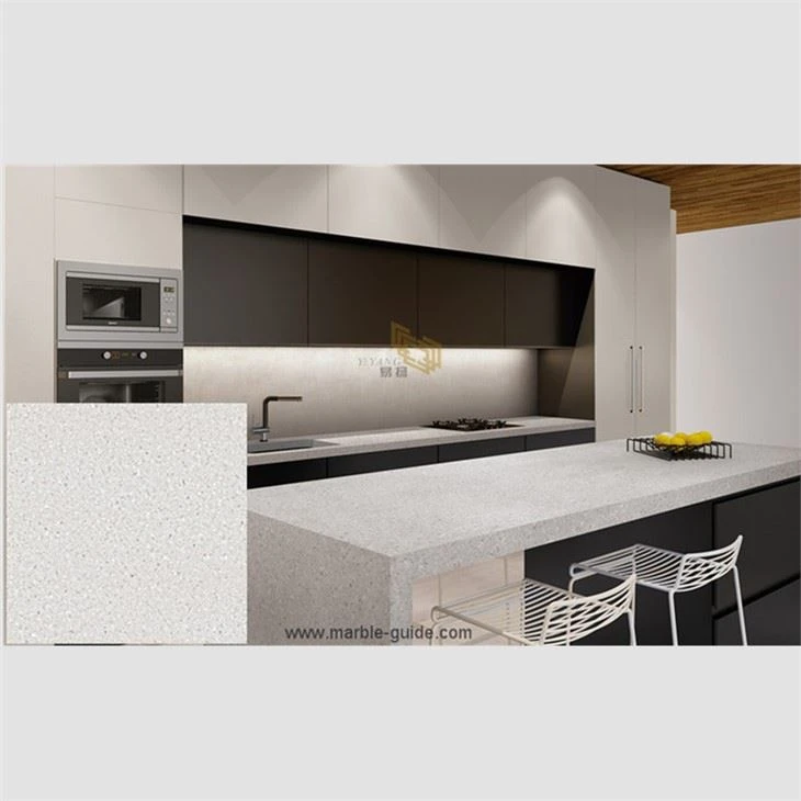 White Terrazzo Sintered Stone Flooring