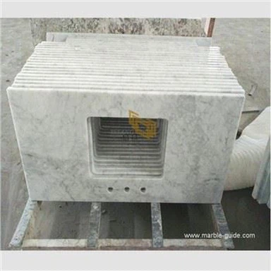 사전 랩 카라라 흰색 대리석 세면대